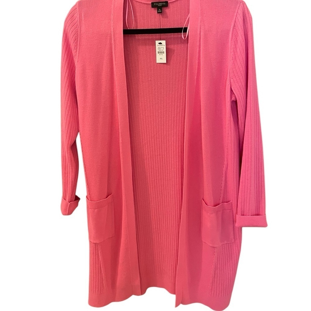 Talbot’s 100% Cotton Long Sweater, Size S Petite, Pink, Soft & Lightweig…